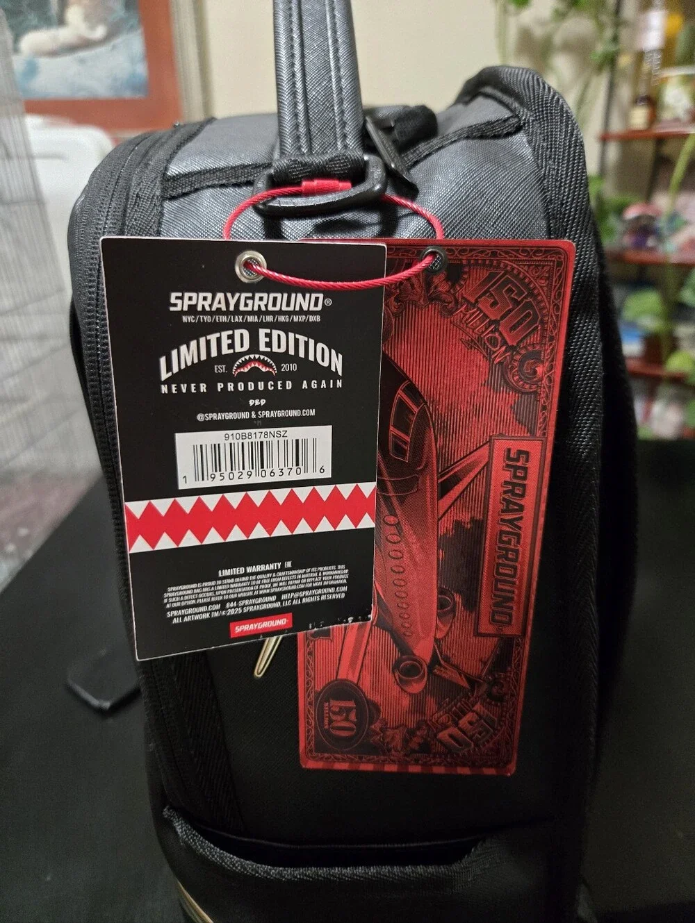 Sprayground Drip Gold Shark Backpack